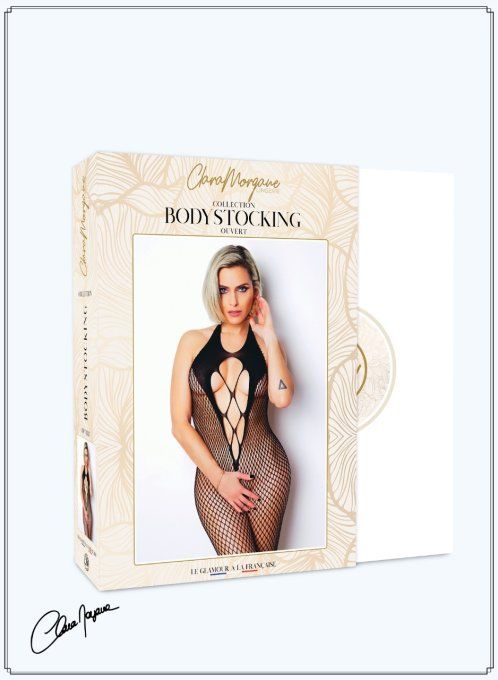 BODYSTOCKING RESILLE DECOLLETE EFFET LACE XL