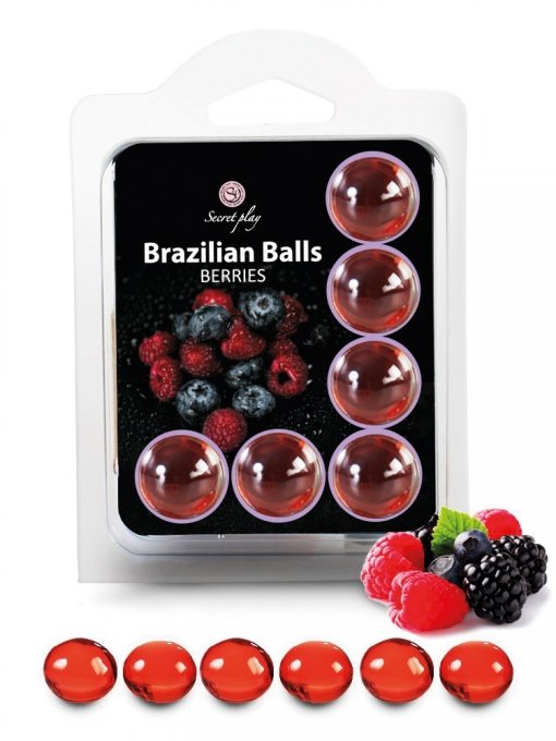BOULES BRESILIENNES AROMATISEES FRUITS ROUGES X6