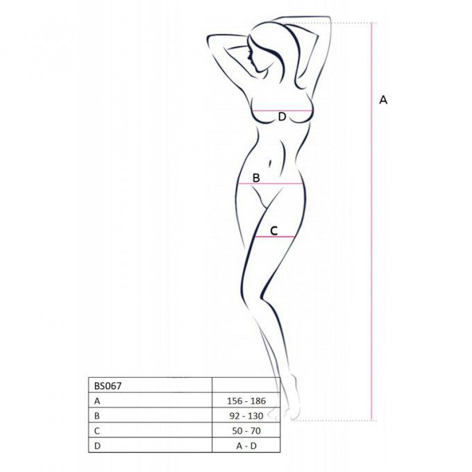 BS067R BODYSTOCKING - ROUGE