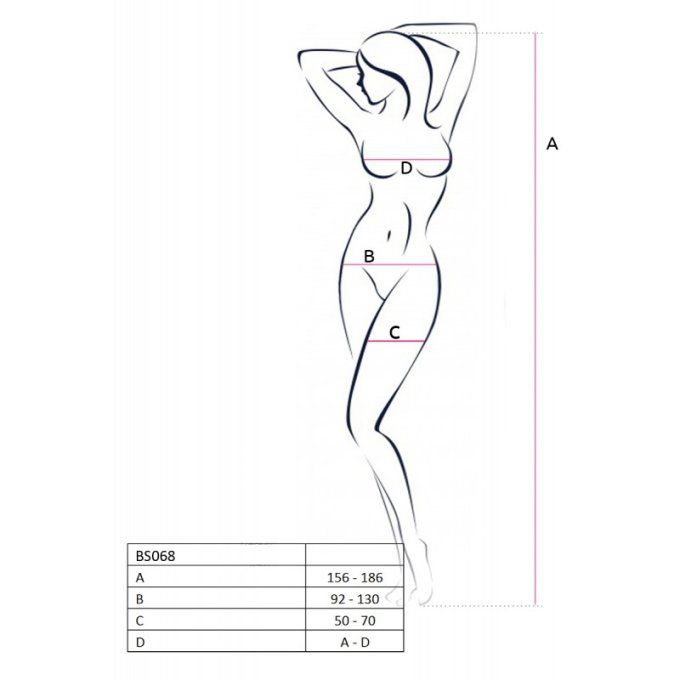 BS068R BODYSTOCKING - ROUGE