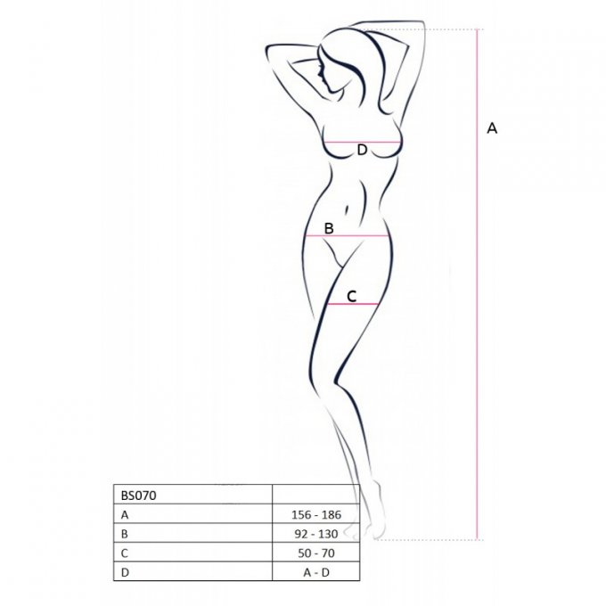 BS070R BODYSTOCKING - ROUGE  