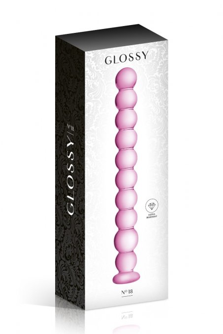 GLOSSY TOYS - GODE BOULES PROGRESSIVE EN VERRE ROSE 24CMX3,3 N°18 