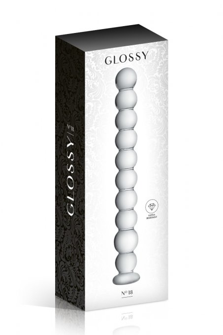 GLOSSY TOYS - GODE BOULES PROGRESSIVE EN VERRE TRANSPARENT 24CMX3,3 N°18