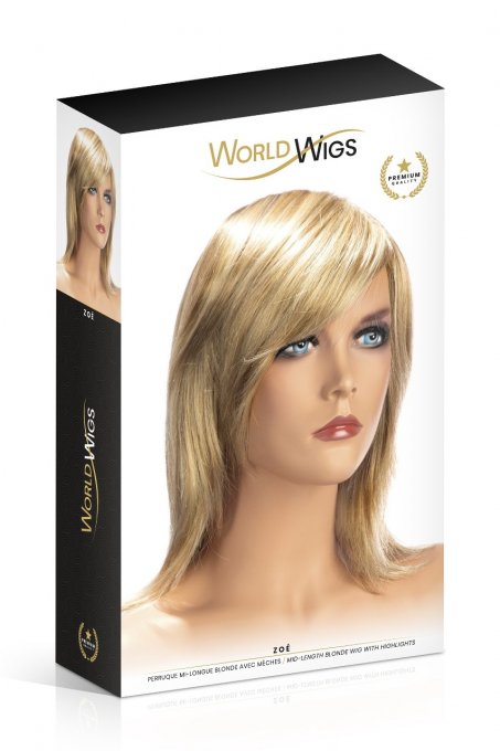 PERRUQUE ZOE COURTE EFFILEE BLOND MECHES 