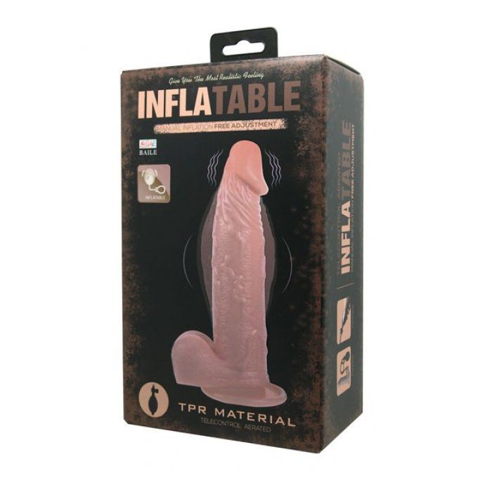 REALISTIC GODE VENTOUSE GONFLABLE 19 CM