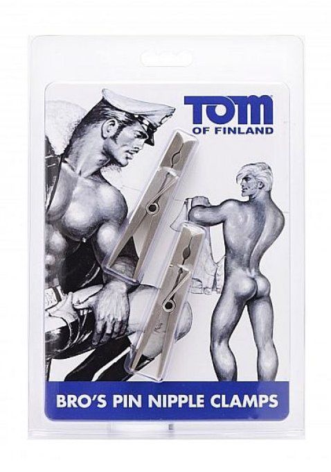 TOM OF FINLAND - PIN PINCES EN ACIER INOXYDABLE ARGENT